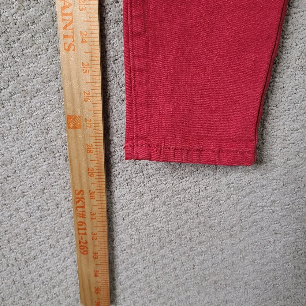 K Jordan Jeans‎ Womens Size 8 Red Skinny Fit Cotton Blend Casual Denim Pants